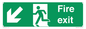 SB426: Fire Exit Down Left sign