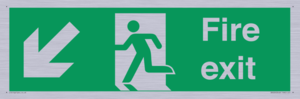 SB426: Fire Exit Down Left sign