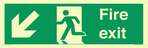 SB426: Fire Exit Down Left sign