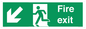 SB426: Fire Exit Down Left sign