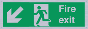 SB426: Fire Exit Down Left sign
