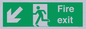 SB426: Fire Exit Down Left sign