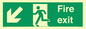 SB426: Fire Exit Down Left sign