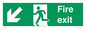 SB426: Fire Exit Down Left sign