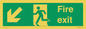 SB426: Fire Exit Down Left sign