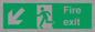 SB426: Fire Exit Down Left sign
