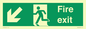 SB426: Fire Exit Down Left sign