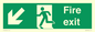SB426: Fire Exit Down Left sign