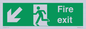 SB426: Fire Exit Down Left sign