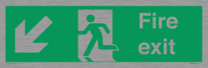 SB426: Fire Exit Down Left sign