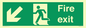 SB426: Fire Exit Down Left sign
