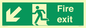 SB426: Fire Exit Down Left sign