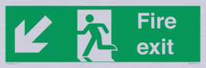 SB426: Fire Exit Down Left sign