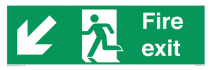 SB426: Fire Exit Down Left sign