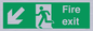 SB426: Fire Exit Down Left sign