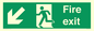 SB426: Fire Exit Down Left sign