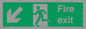 SB426: Fire Exit Down Left sign