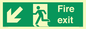 SB426: Fire Exit Down Left sign