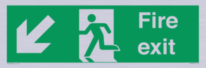 SB426: Fire Exit Down Left sign