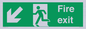 SB426: Fire Exit Down Left sign