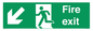 SB426: Fire Exit Down Left sign