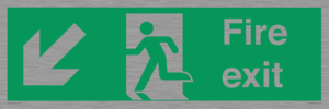 SB426: Fire Exit Down Left sign