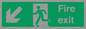 SB426: Fire Exit Down Left sign