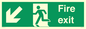 SB426: Fire Exit Down Left sign