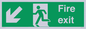 SB426: Fire Exit Down Left sign