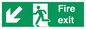SB426: Fire Exit Down Left sign