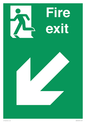 SB426: Fire Exit Down Left sign