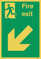 SB426: Fire Exit Down Left sign