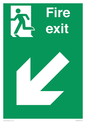 SB426: Fire Exit Down Left sign