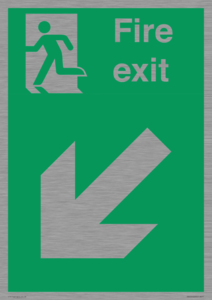 SB426: Fire Exit Down Left sign