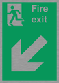 SB426: Fire Exit Down Left sign