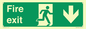 SB427: Fire exit down forward arrow