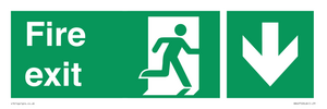 SB427: Fire exit down forward arrow