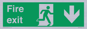 SB427: Fire exit down forward arrow