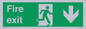 SB427: Fire exit down forward arrow