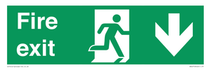 SB427: Fire Exit Down Arrow