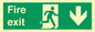 SB427: Fire Exit Down Arrow