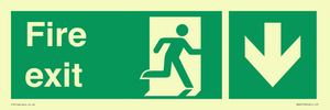 SB427: Fire exit down forward arrow