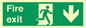 SB427: Fire exit down forward arrow