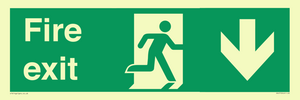 SB427: Fire exit down forward arrow