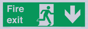 SB427: Fire Exit Down Arrow