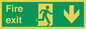 SB427: Fire exit down forward arrow