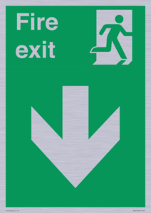 SB427: Fire exit down forward arrow