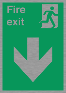 SB427: Fire exit down forward arrow