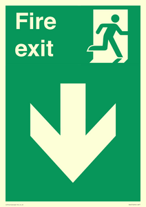 SB427: Fire exit down forward arrow