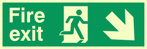 SB428: Fire Exit Down Right sign